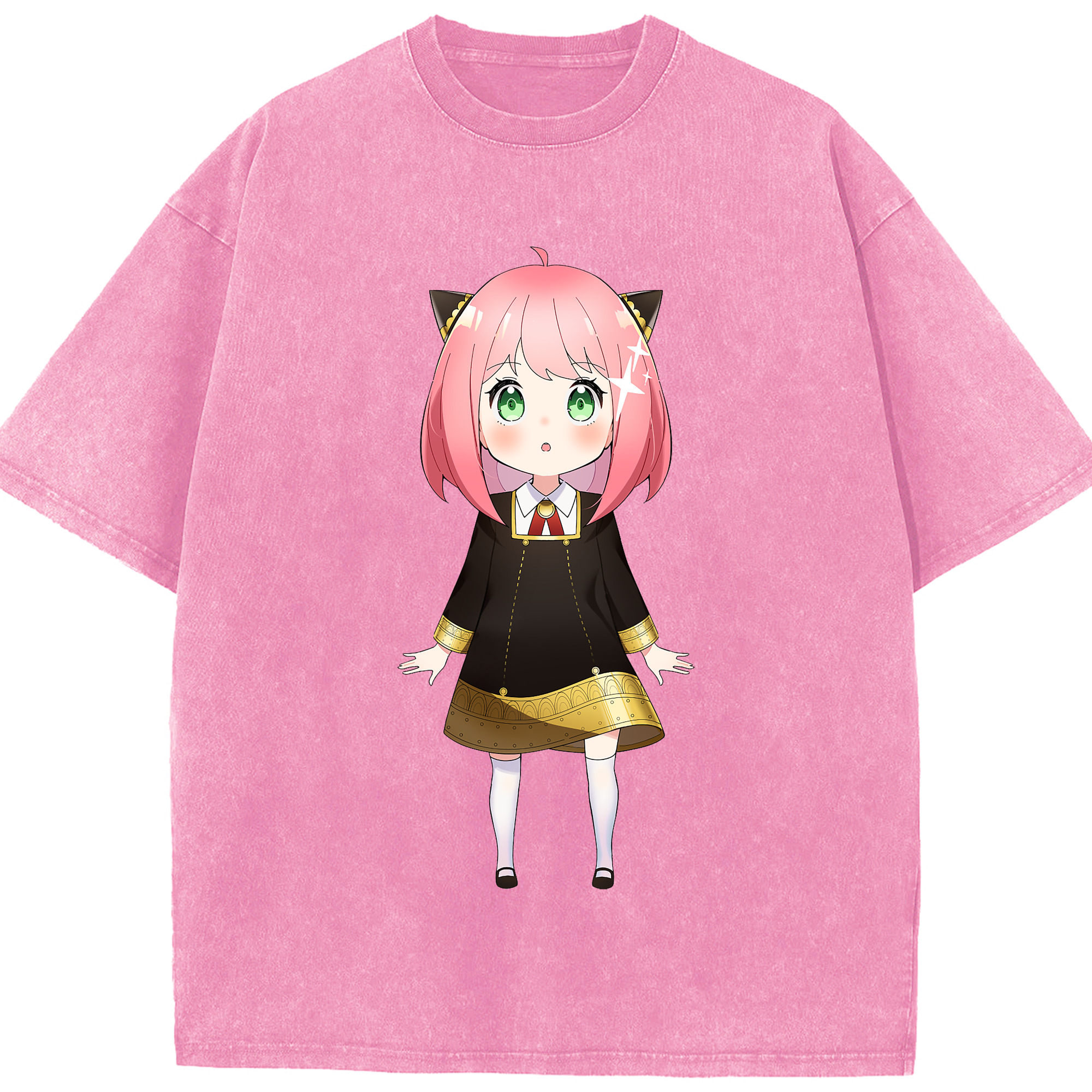 （画像用） SPY×FAMILY间谍家家酒 綿100% ヴィンテージ風 半袖Tシャツ（フロントプリント）